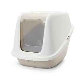 Comparer les prix de Maison de toilette Savic Nestor Giant pour chat - blanc / moka