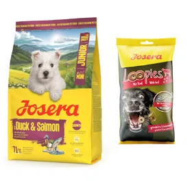 Comparer les prix de 3kg MiniJunior Josera croquettes pour chien + 150g friandises offertes !