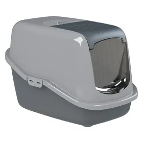 Comparer les prix de PeeWee EcoHus Maison de toilette anthracite/gris pour chat - Maison de toilette pour chat