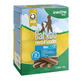 Comparer les prix de Lot Barkoo Dental Snacks - Recette SANS CÉRÉALES pour chien -  28 bâtonnets (720 g) pour grand chien