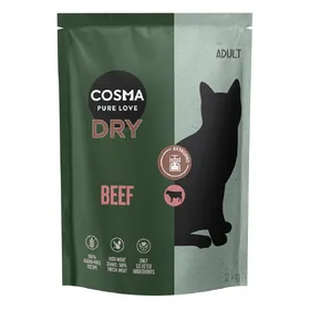 Meilleurs prix pour 2x2kg extrudées au bœuf Cosma Croquettes pour chat