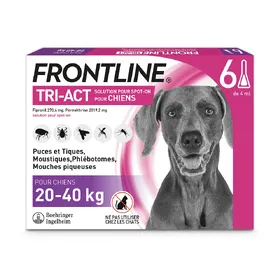 Comparer les prix de Pipettes Frontline Tri Act pour chien de grande taille, 20 à 40 kg