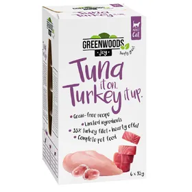 Meilleurs prix pour Greenwoods Joy filet de dinde, thon - Pâtée pour chat