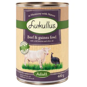 Comparer les prix de Lukullus bœuf, pintade - Pâtée pour chien