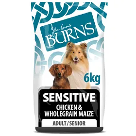 Comparer les prix de Poulet et maïs complet Nourriture sèche pour chiens adultes sensibles et seniors brûlés
