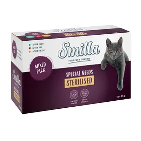 Meilleurs prix pour Lot mixte Smilla Sterilised pour chat - 12 x 85 g