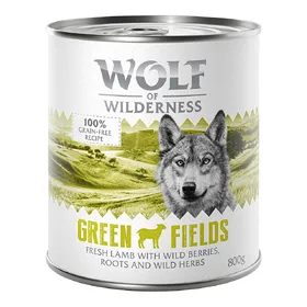 Meilleurs prix pour Green Fields, agneau Wolf of Wilderness - Pâtée pour chien