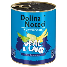 Comparer les prix de Dolina Noteci Superfood, veau et agneau, nourriture humide pour chiens