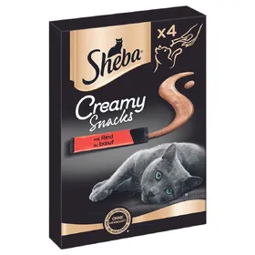 Comparer les prix de Sheba Creamy Snacks bœuf - Friandises pour chat