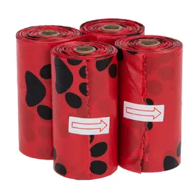 Comparer les prix de Rouleaux de 15 sacs à excréments parfumés, coloris rouge, senteur rose