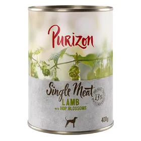 Comparer les prix de Lot Purizon Single Meat 12 x 400 g pour chien - agneau, fleurs de houblon