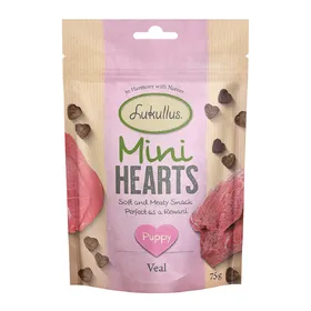 Meilleurs prix pour Lukullus Puppy « Mini Hearts » veau (sans céréales) pour chiot – 3 x 75 g