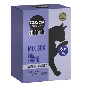 Meilleurs prix pour Cosma Smoothies 6 x 50 g pour chat - lot mixte