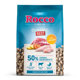 Comparer les prix de Rocco Junior Classic bœuf avec poulet - 1 kg