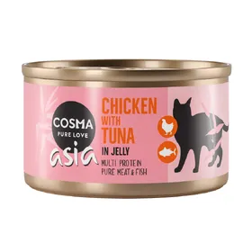 Meilleurs prix pour Cosma Thai/Asia en gelée poulet, thon - Pâtée pour chat
