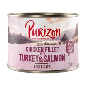 Meilleurs prix pour Purizon Adult filet de poulet, dinde, saumon - Pâtée pour chat