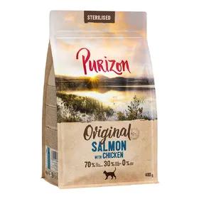 Meilleurs prix pour Purizon Sterilised Adult saumon, poulet - sans céréales pour chat  - 400 g