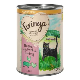 Meilleurs prix pour Feringa Country Style 6 x 400 g pour chat - poulet, dinde, porc