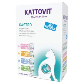 Meilleurs prix pour Gastro lot mixte (4 variétés) Kattovit - Pâtée pour chat