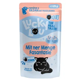 Meilleurs prix pour 125g Lucky Lou adulte volaille & faisan nourriture pour chat humide
