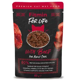 Comparer les prix de Fitmin Cat For Life Adulte, 28 x 85 g - bœuf