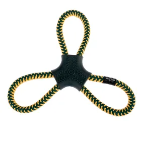 Meilleurs prix pour Boomerang en corde Nomad Tales Spirit pour chien - 28 cm de diamètre, vert / jaune