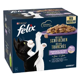 Meilleurs prix pour Felix Délices tranchés 24 x 80 g pour chat - sélection mixte (bœuf, poulet, saumon, thon)