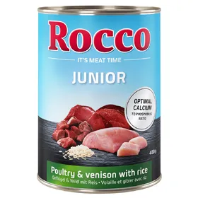 Meilleurs prix pour Rocco Junior 6 x 400 g - volaille, gibier, riz, calcium