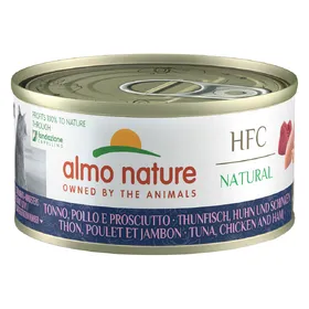 Comparer les prix de Almo Nature HFC Natural 24 x 70 g pour chat - thon, poulet, jambon