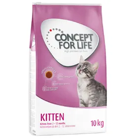 Comparer les prix de Lots économiques Concept for Life - Kitten (2 x 10 kg)