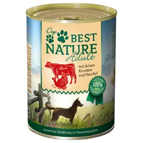 Comparer les prix de Lot Best Nature Adult 12 x 400 g - dinde, bœuf, carottes