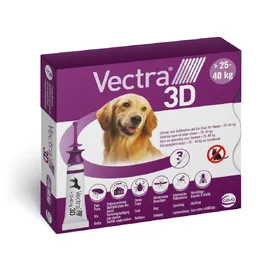 Meilleurs prix pour Vectra 3D L Spot-on pour chiens 25 - 40 kg (3 pipettes) 3 pipettes