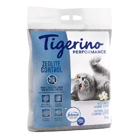 Comparer les prix de Litière Tigerino Performance Zeolite Control Febreze White Jasmin pour chat - 2 x 12 kg