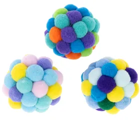 Meilleurs prix pour Balles à pompons TIAKI pour chat - lot de 3 balles