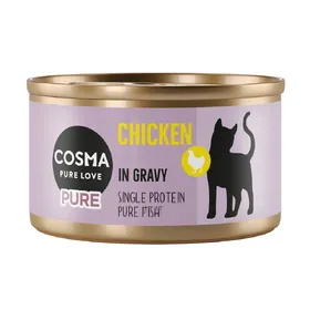 Meilleurs prix pour 6x80g Cosma Pure poulet nourriture pour chats humide