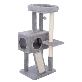 Comparer les prix de Arbre à chat moyen gris zooplus Basics chat