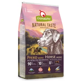 Comparer les prix de Lot économique : 2x 12kg GranataPet Natural Taste Monoprotéine Cheval nourriture sèche pour chiens