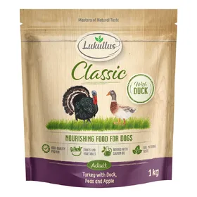 Meilleurs prix pour 1kg Lukullus Classic Dinde & Canard croquettes pour chien