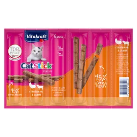 Comparer les prix de Vitakraft Cat Stick Classic pour chat - dinde, agneau (12 x 6 g)