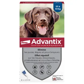Meilleurs prix pour Pipettes Advantix pour chien de grande taille, 25 à 40 kg
