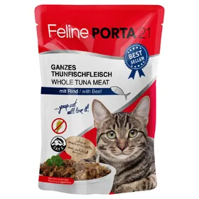 Comparer les prix de Feline Porta 21 12 x 100 g - thon, boeuf