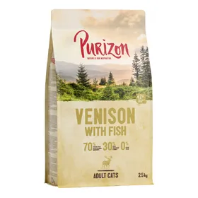 Comparer les prix de Purizon sans céréales Adult cerf, poisson - Croquettes pour chat