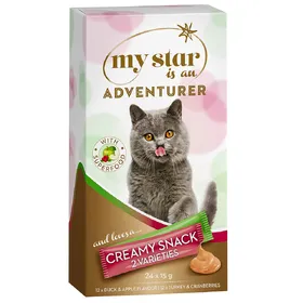 Meilleurs prix pour 48x15g My Star is an Adventurer Crème Superfood - Friandises pour chat