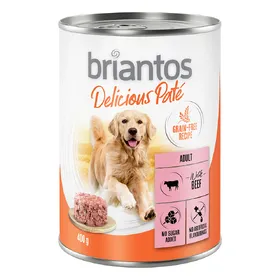 Meilleurs prix pour Briantos Delicious Paté 6 x 400 g pour chien - bœuf
