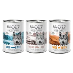 Comparer les prix de 24x400g poulet, porc, poisson Wolf of Wilderness - Pâtée pour chien