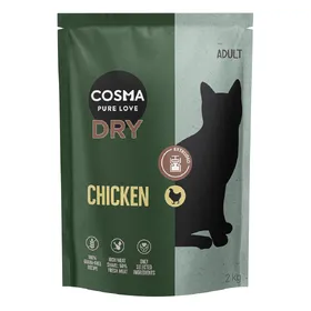 Meilleurs prix pour Cosma Croquettes extrudées au poulet pour chat – 2 kg