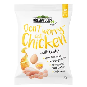 Meilleurs prix pour Huhn mit Linsen, Kartoffeln und Ei Greenwoods Katzentrockenfutter