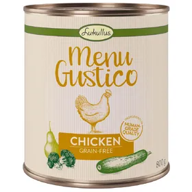 Comparer les prix de Lukullus Menu Gustico, poulet, brocolis, courgettes & poires - 6 x 800 g