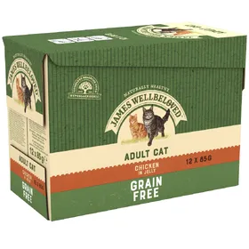 Comparer les prix de James Wellbeloved Adult sans céréales poulet pour chat - 12 x 85 g