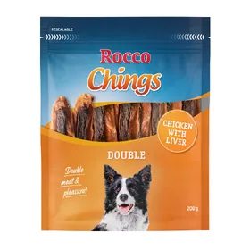 Comparer les prix de Rocco Chings Double poulet, foie - Friandises pour chien